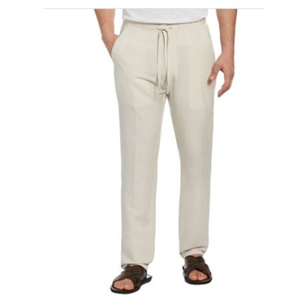 NWT Cubavera Linen Blend Men's Regular Fit Drawstring Pants XL 30" Inseam - Picture 9 of 9